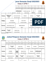 (New) Jadwal PerKelas 2022-2023