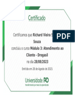 Certificado Modulo 3 Atendimento Ao Cliente Drogasil (1)