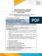 Guía de Actividades y Rúbrica de Evaluación - Tarea 5 - Implementación de Plan de Acción