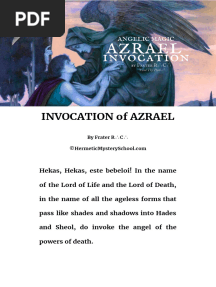 INVOCATION of AZRAEL (English & Espanol)