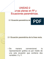 2.1 Ecuación Paramétrica de La Línea Recta