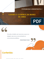 Costeo y Control de Mano de Obra