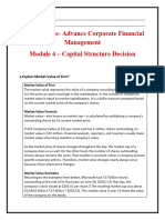 Capital Structure Decision Assignment