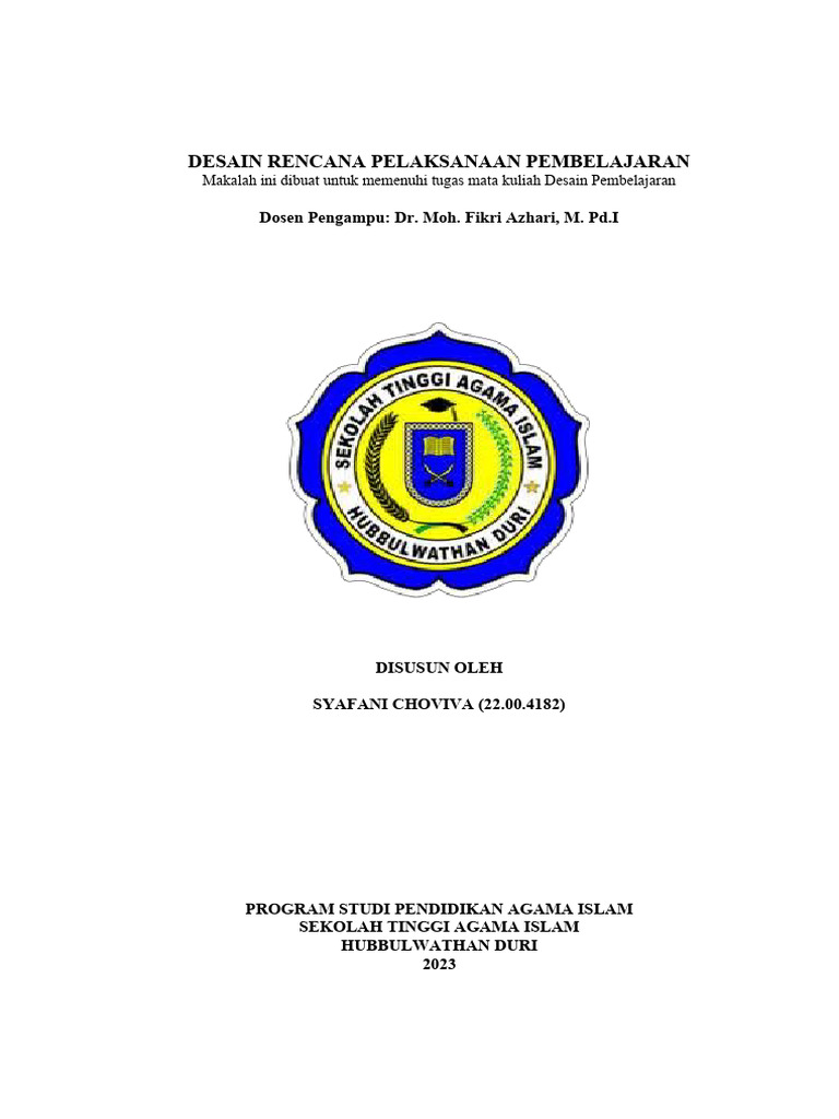 Desain RPP | PDF