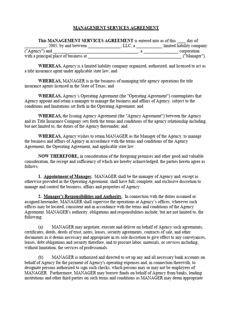 Image 8 for Management Services Agreement Template