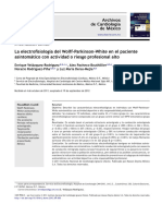 La Electrofisiología Del Wolff-Parkinson-White en El Paciente Asintomático Con Actividad o Riesgo Profesional Alto