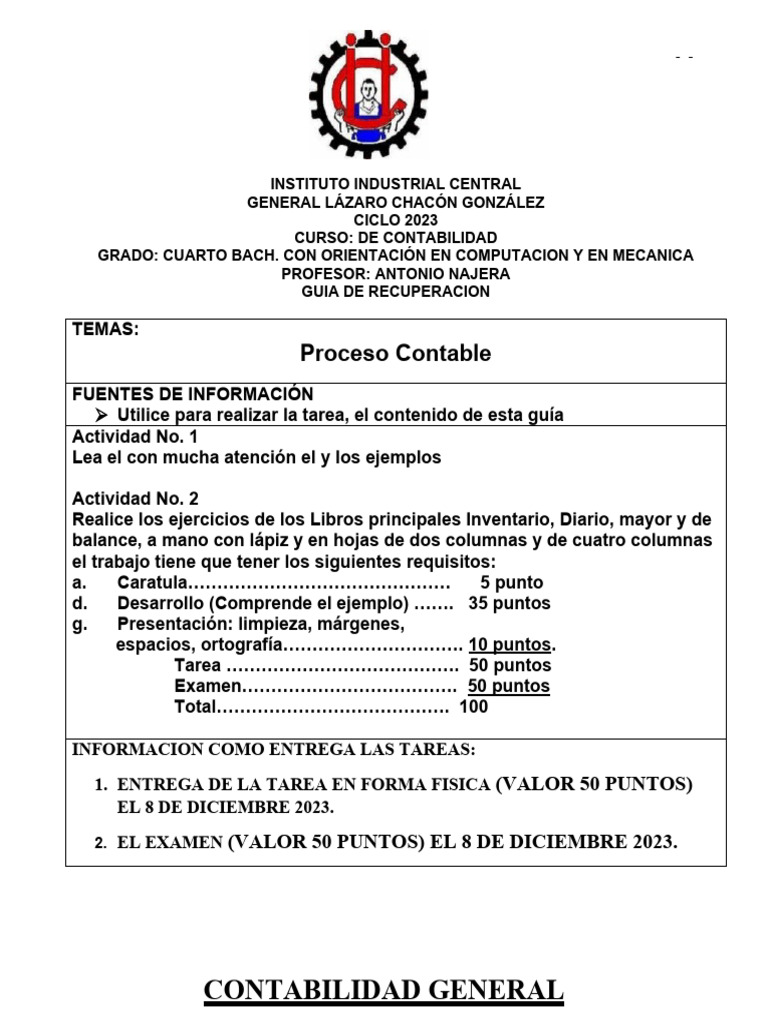 Guía de Contabilidad 2023 | PDF | Contabilidad | Estado financiero