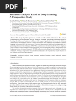 Sentiment Analysis Based On Deep Learning - A Comparative Study