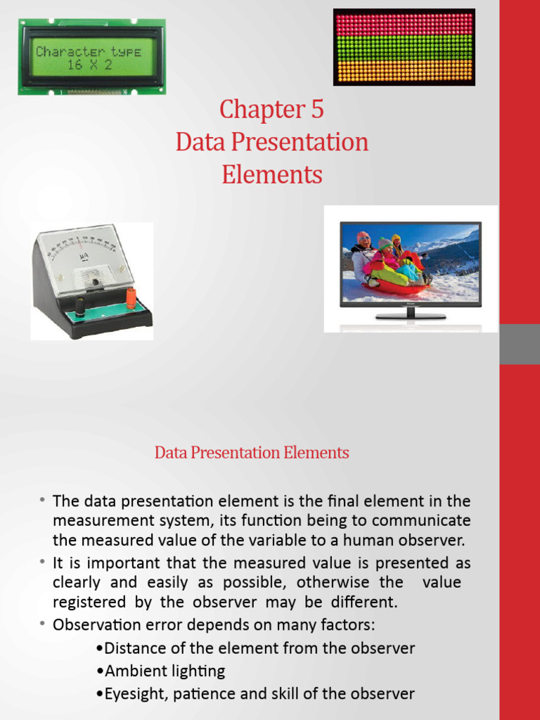 Data Presentation Elements | PDF | Light Emitting Diode | Computer Monitor