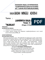 Tata Ibadah Minggu Adven Bentuk II - GMIM