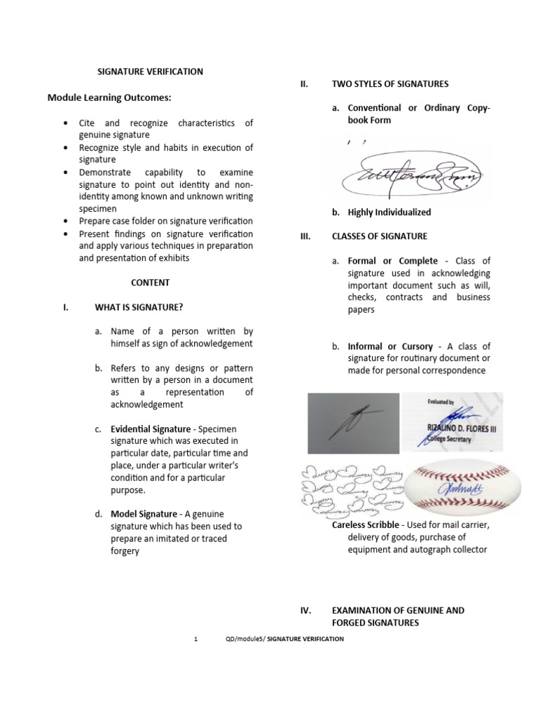 Module 5 signature verification download free pdf signature