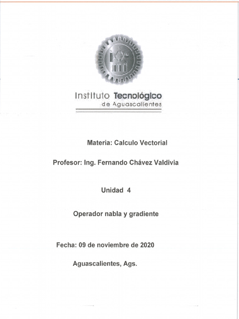 Operador Nabla y Gradiente Tema 4 | PDF