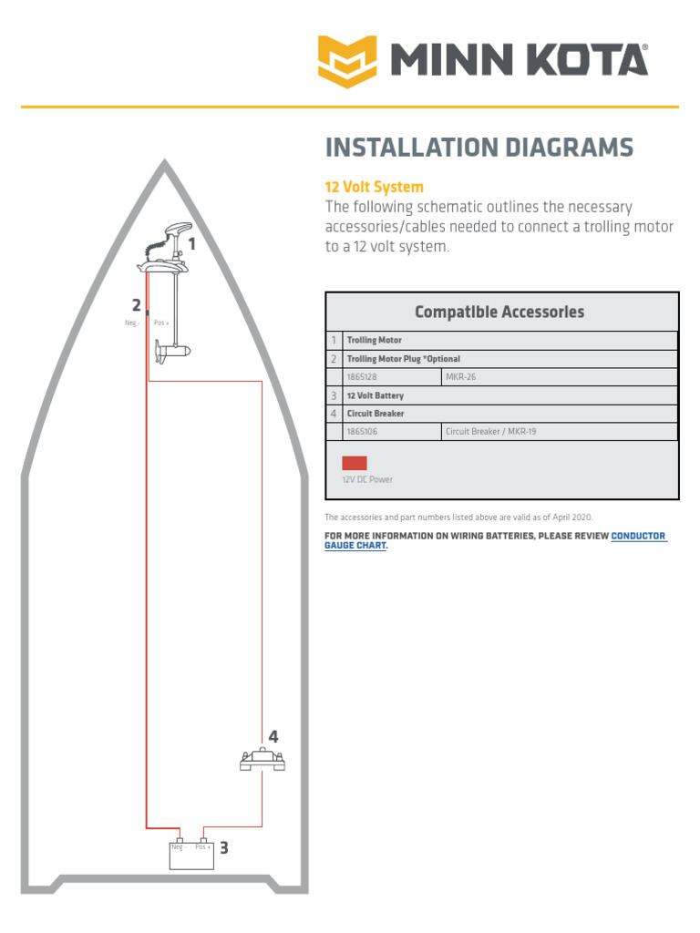 Installation Diagrams - Trolling Motor Battery Wiring | PDF