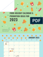 Food Holiday Calendar and Promotion Ideas For 2023