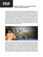 N Chandrababu Naidu's Leadership in Transforming Andhra Pradesh Industrial Landscape