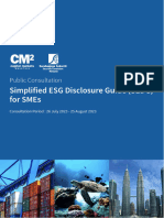 Public Consultation Simplified ESG Disclosure Guide For SMEs