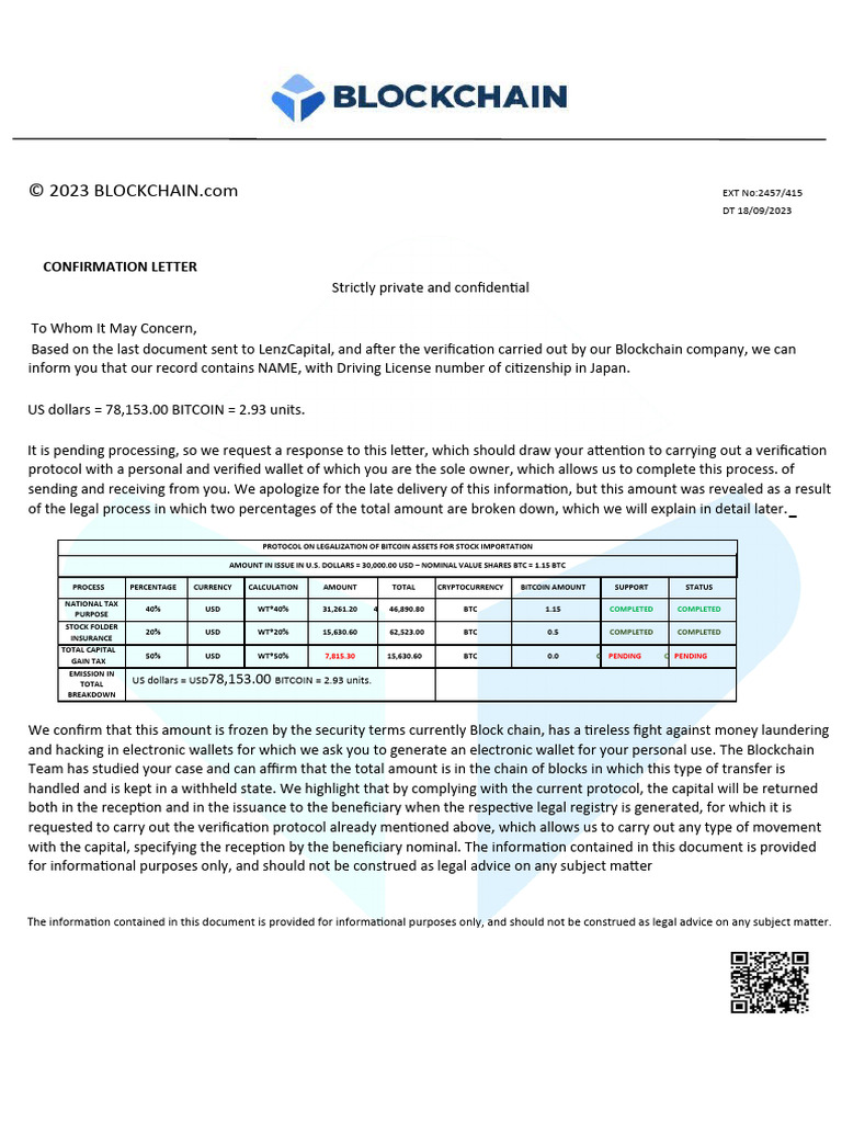 Bitcoin Withdrawal Confirmation Pending | PDF | Bitcoin | Cryptocurrency