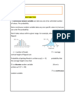 Continuous Random Variable Can Take Any One of An Unlimited Number