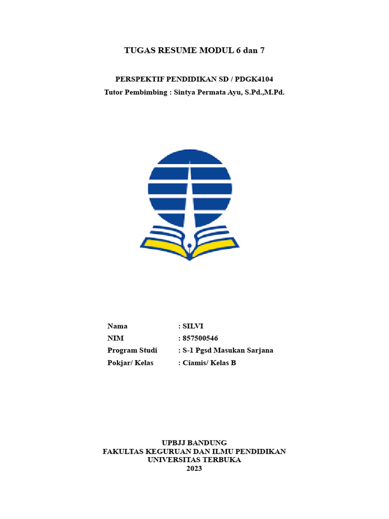 Silvi - Resume Modul 6 Dan 7 | PDF