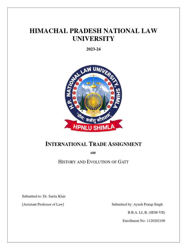 International Trade Law Pdf General Agreement On Tariffs And Trade