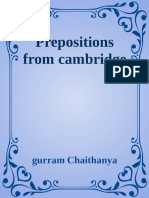 Prepositions From Cambridge - Gurram Chaithanya