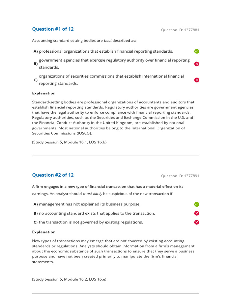 16 A Financial Reporting Standards - Answers | PDF | International ...
