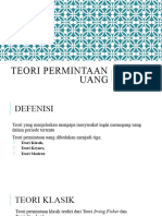 Teori Permintaan Uang