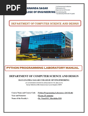 PYTHON LABORATORY MANUAL