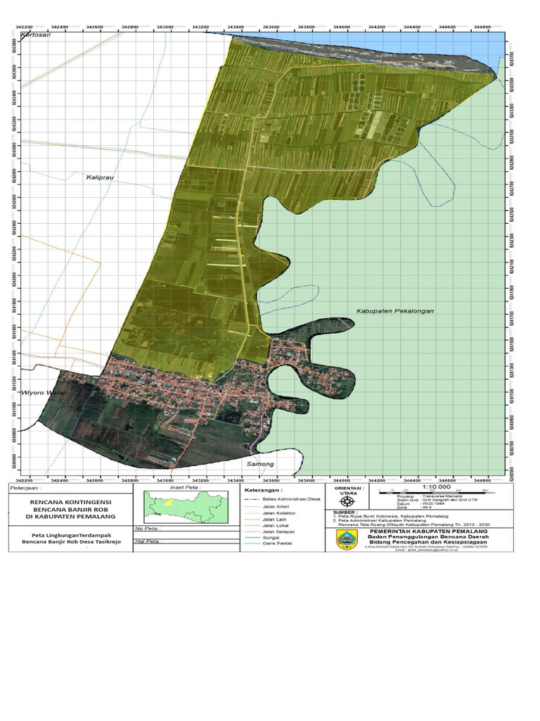 Peta wilayah yang terkena dampak banjir akibat Badai Leo