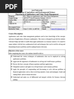 Couse Outline For Business Mathematics ABVM Department) - 2