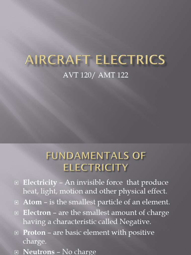 AIRCRAFT Basic Electricity PDF