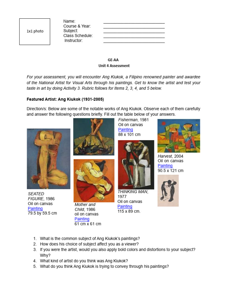 Unit 4 Assessment Pdf