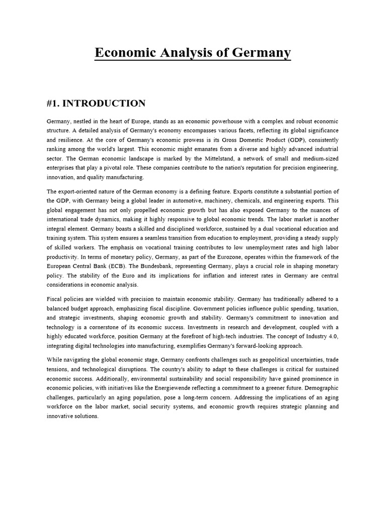 Economic Analysis of Germany | PDF | Retail | Advertising