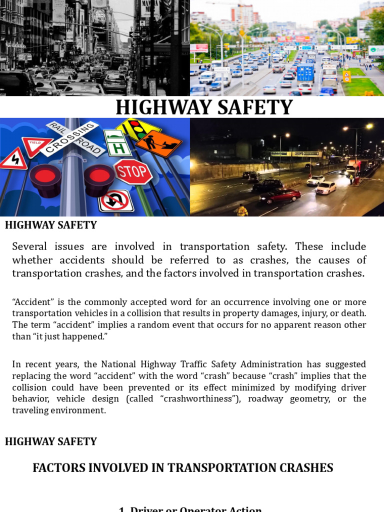 Highway Safety Design Components | PDF | Traffic Collision | Road ...