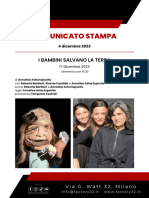 Comunicato Stampa I Bambini Salvano La Terra