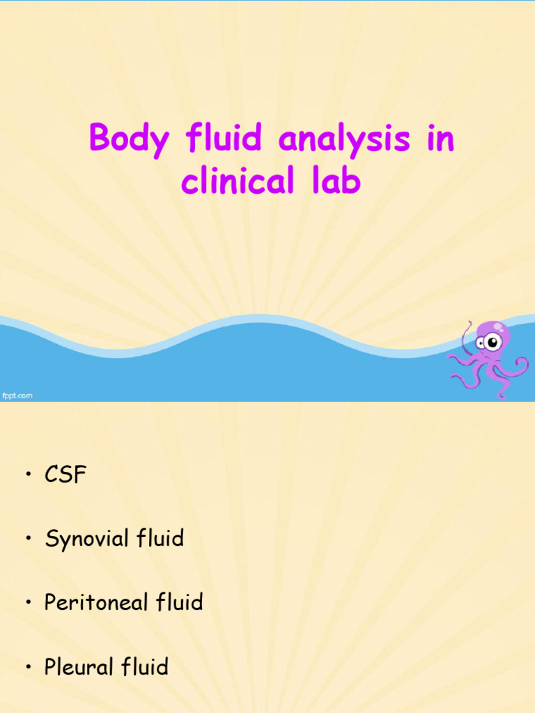 Body Fluid Analysis in Clinical Labs | PDF