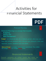 3 Activities For Financial Statements