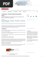 Coax Impedance - Characteristic Impedance Electronics Notes