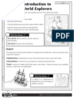 Introduction To World Explorers Reading Comprehension Black and White