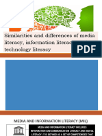 Lesson 2-Similarities and Differences of Media, Information and Digital Literacy