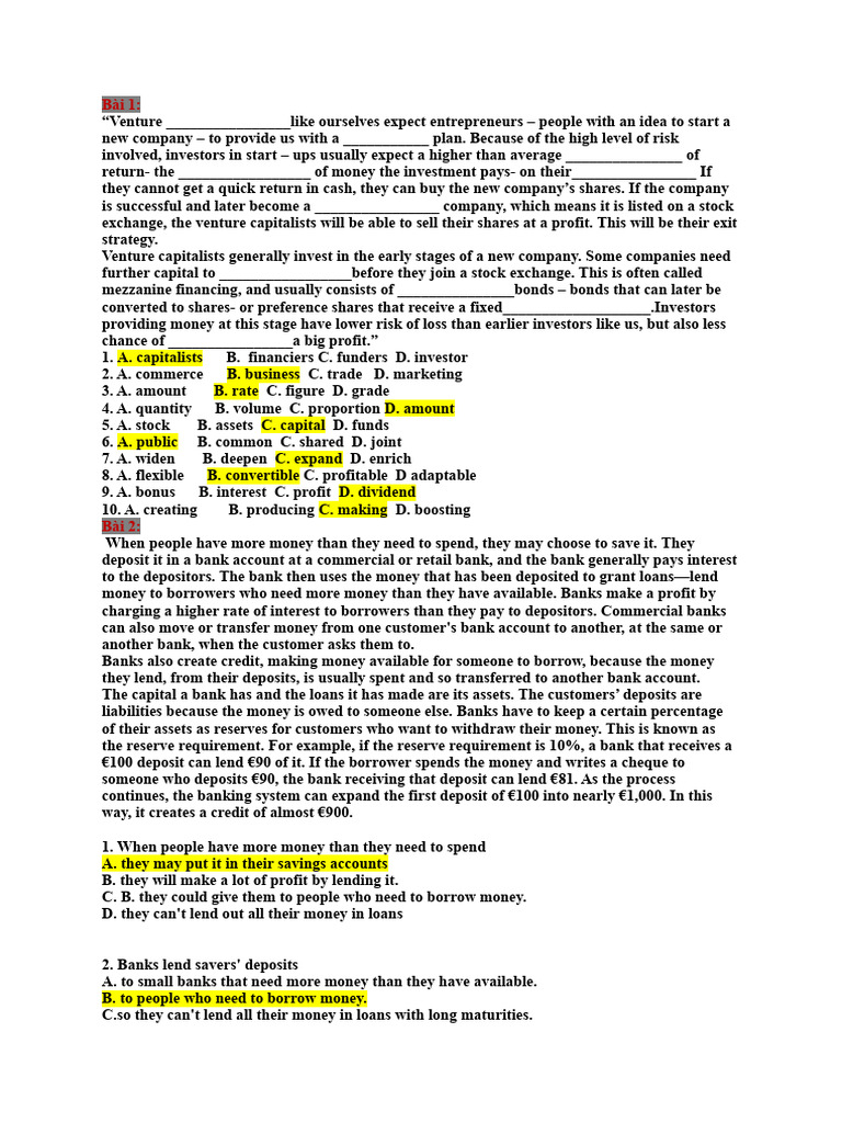 Financial Pdf Banks Deposit Account