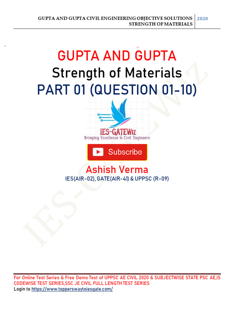 Gupta & Gupta Civil Engineering Solutions | PDF