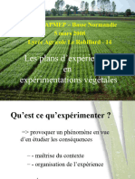 Plans d'Expériences en Expérimentation Végétale