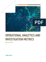 Operational Analytics and Investigating Metric Spike