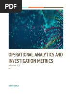 Operational Analytics and Investigating Metric Spike