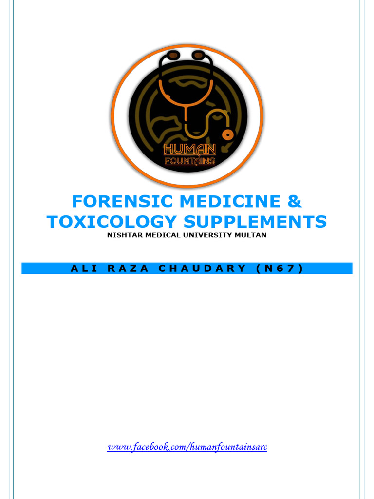 Forensic Medicine Overview by Ali Raza | PDF | Autopsy | Scar