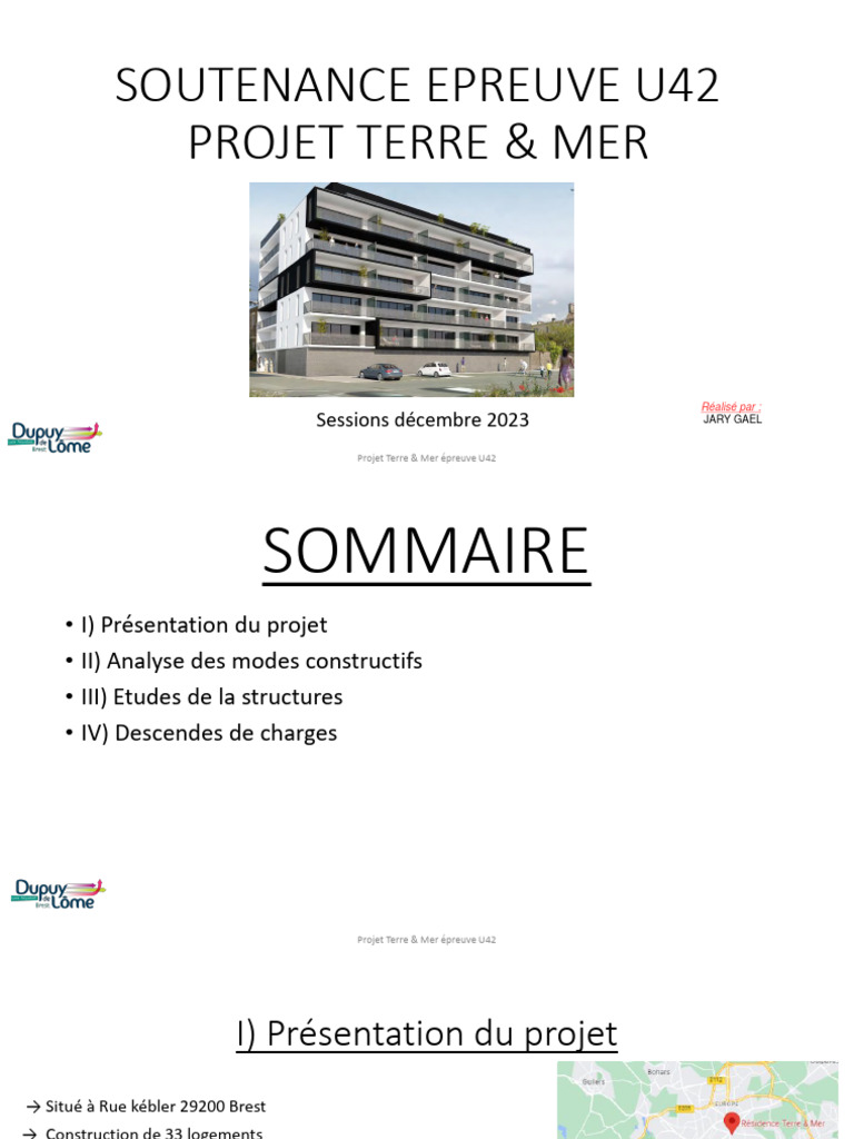 Projet Terre & Mer : Détails U42 Brest | PDF | Béton | Technologie du ...