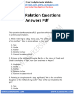 Blood Relation Questions Answers PDF: Download Bankersway App From Play Store