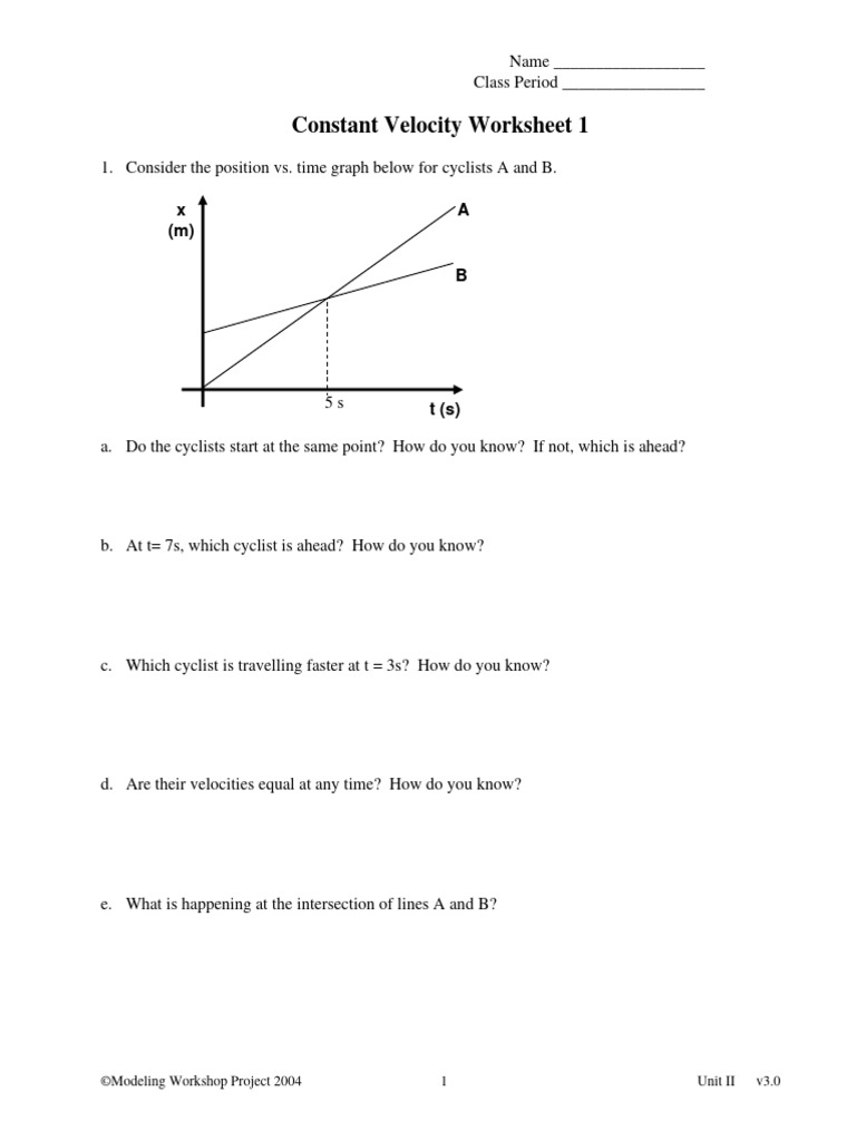 Constant Velocity Packet PDF Velocity Speed