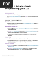 Computer Programming 1ST TERM REVIEWER